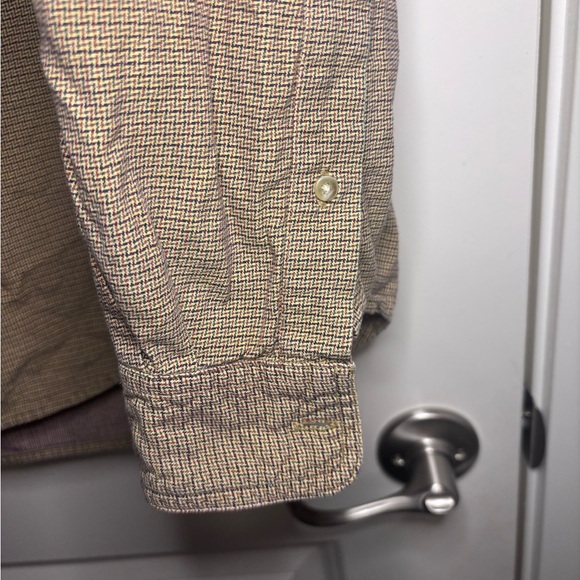 Columbia 100% Cotton vintage Brown/yellow Button-Up Shirt - Picture 5 of 6